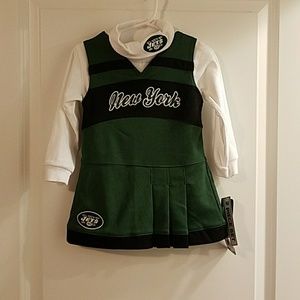 Jets two piece cheerleader outfit
